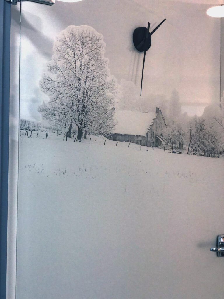Porte de bureau - Dépoli sur vitre
